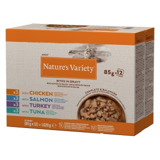 Sparpaket Nature's Variety Bites in Soße 48 x 85 g - Mix (4 Sorten)