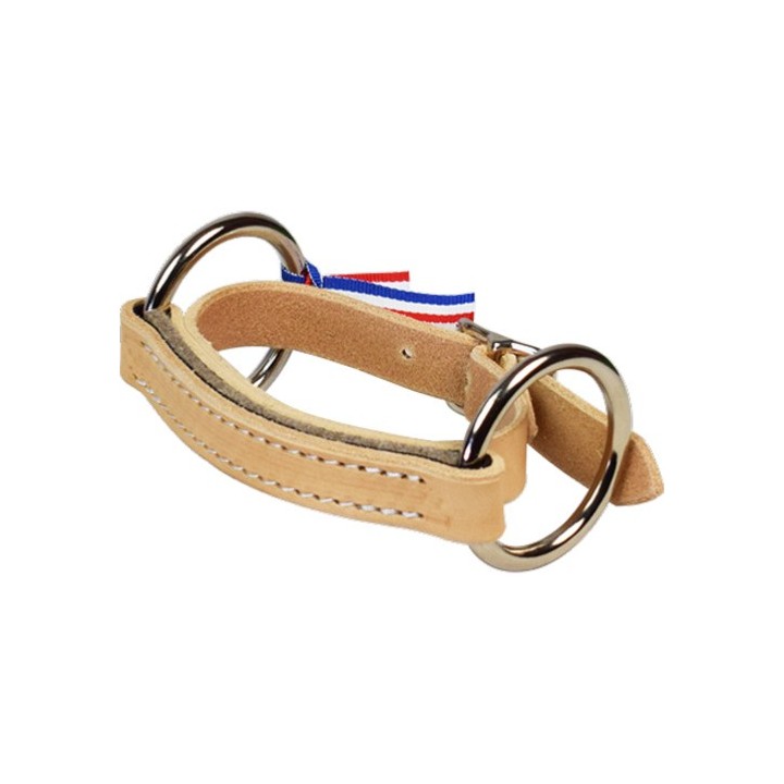 Mundstück 2 Ringe für Pferd aus flachem Leder Ronzon Legend Meroth