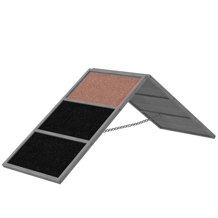 PawHut Hundesport-Rampe, Hundesportgerät, A-förmiges Gestell, rutschfeste Oberfläche, für Hunde aller Rassen, für Garten, Par