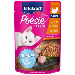 Vitakraft Katzennassfutter Poésie® Délice Sauce Junior + Putenbrust - 85 g