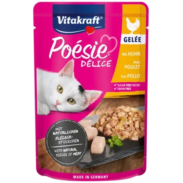 Vitakraft Katzennassfutter Poésie® Délice Gelee + Huhn - 85 g