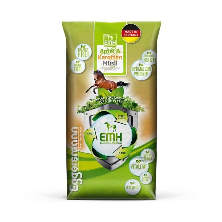 Eggersmann EMH Apfel & Karotten Müsli 15 kg Futter für Freizeitpferde