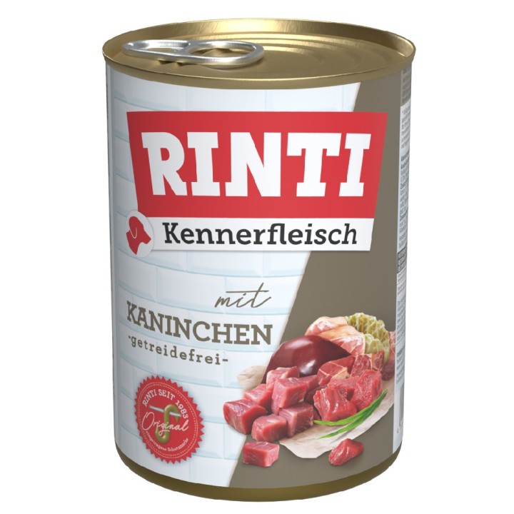 Sparpaket RINTI Kennerfleisch 24 x 400 g - Kaninchen