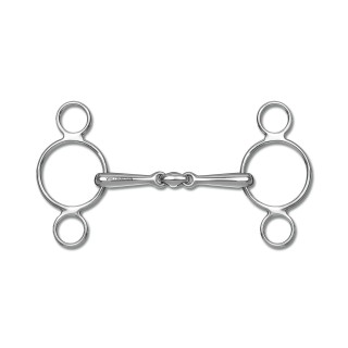 Mors 3 oder 4 Ringe für das Pferd mit doppeltem Bruch Waldhausen Massif