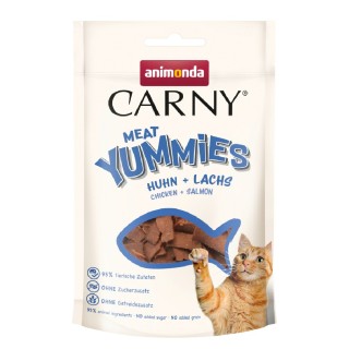 animonda Carny Adult Meat Yummies - Sparpaket: Huhn + Lachs (10 x 50 g)