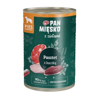 Pan Mięsko Dog 12 x 400 g - Pastete mit Ente
