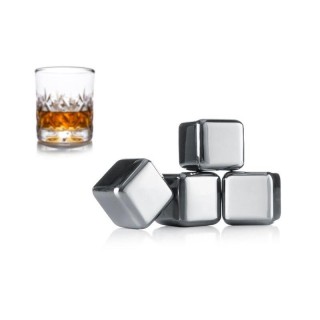 Set von 4 Steinen Whiskykühler Vacu Vin