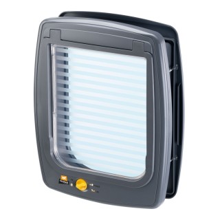 Ferplast Hunde- und Katzenklappe Swing 11 - Katzenklappe grau