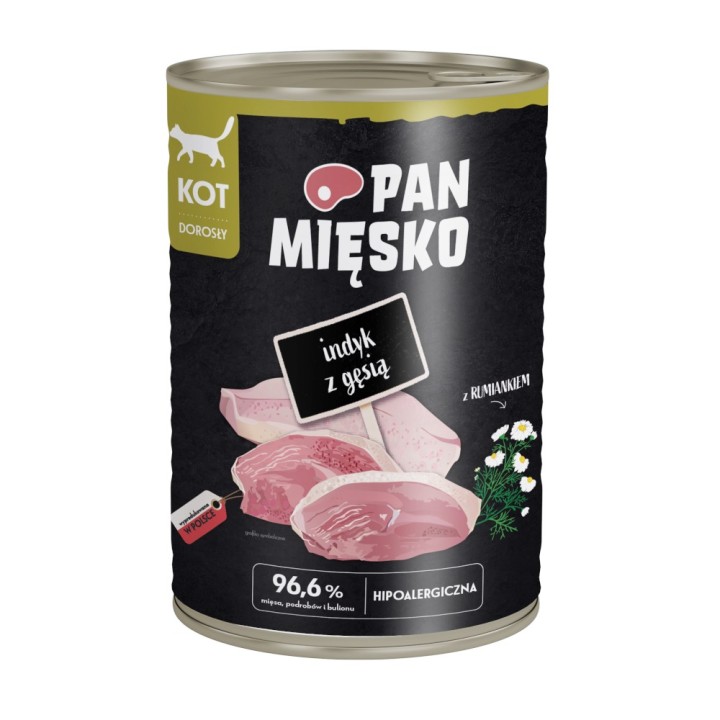 Pan Mięsko Cat 12 x 400 g - Truthahn mit Gans