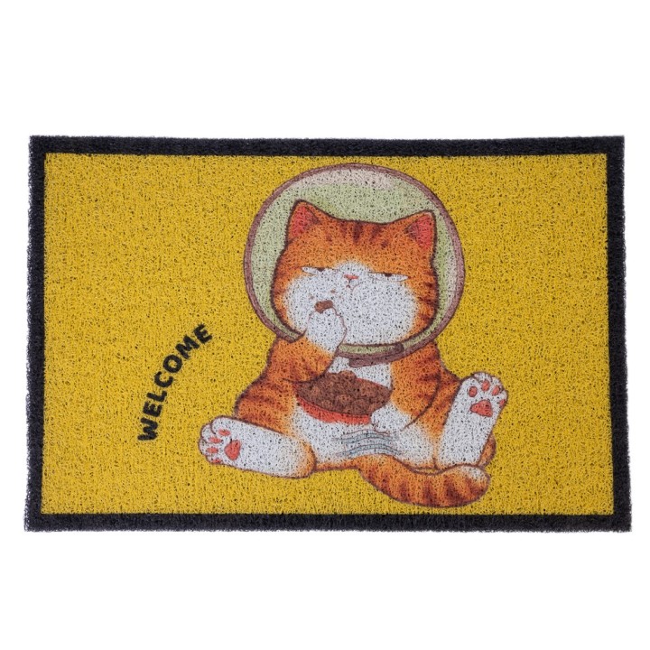 TIAKI Fußmatte "Welcome" mit Katze - L 60 x B 40 cm
