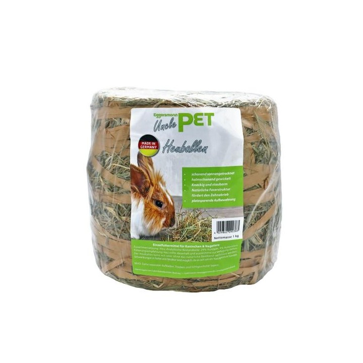 Eggersmann Uncle Pet Heuballen 1 kg – Raufutter für Kleintiere & Nager