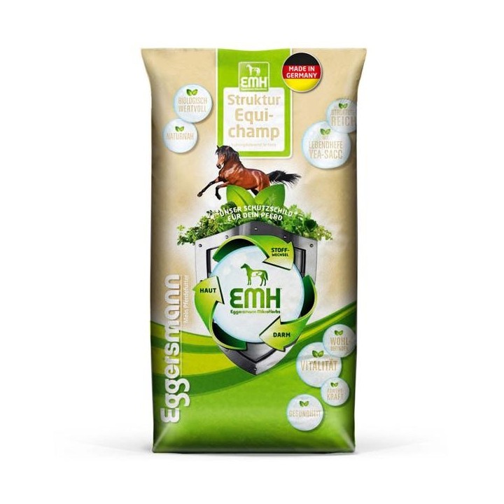Eggersmann EMH Struktur Equichamp Sack 20 kg Futter für Freizeit- und Sportpferde