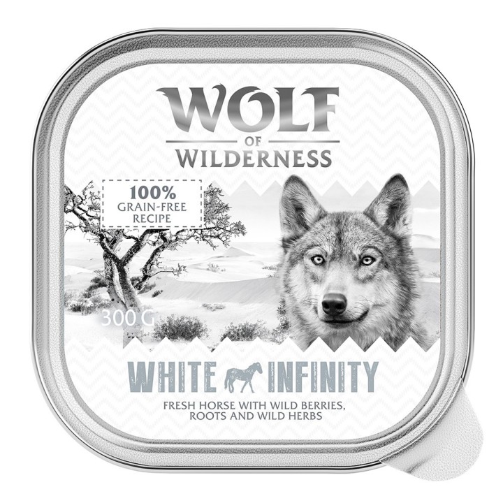 Wolf of Wilderness Adult - Single Protein 6 / 24 x 300 g Schale  - 6 x 300 g: White Infinity - Pferd