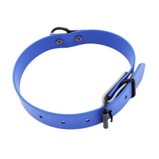 Heim Halsband zweifarbig genietet blau/grau - 40 cm lang, 25 mm breit