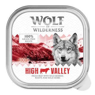 Wolf of Wilderness Adult - Single Protein 6 / 24 x 300 g Schale  - 6 x 300 g: High Valley - Rind