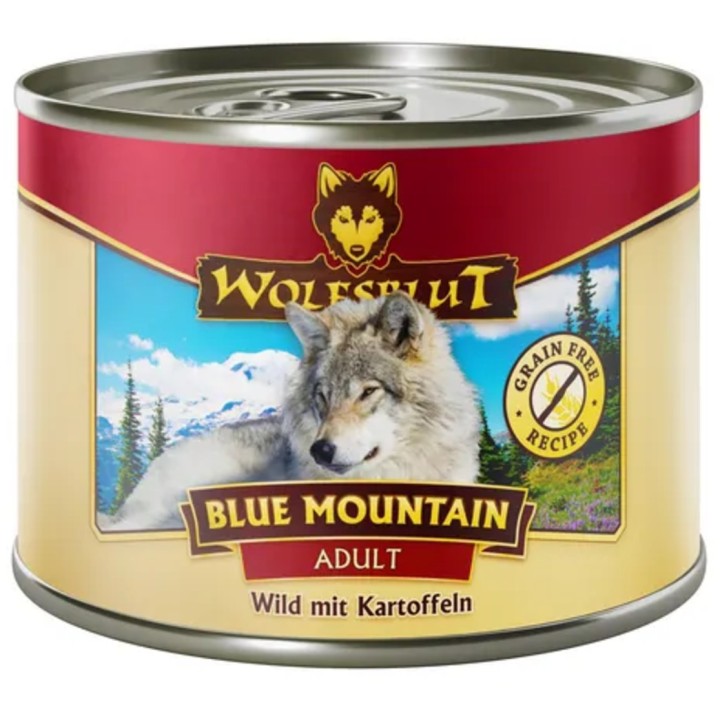 WOLFSBLUT Hundenassfutter Blue Mountain Wild & Kartoffel - 200 g