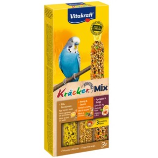 Vitakraft Kräcker® Trio-Mix Ei, Frucht, Honig - Sittiche - 3 Stk