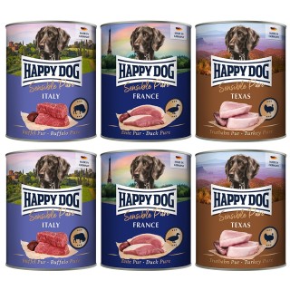 Happy Dog Sensible Pure 6 x 800 g - Mixpaket Sensible (3 Sorten)