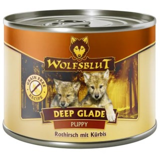 WOLFSBLUT Hundenassfutter Deep Glade Puppy Rothirsch & Kürbis - 200 g