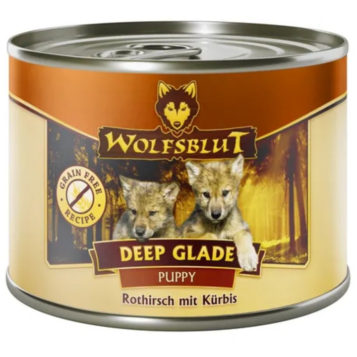 WOLFSBLUT Hundenassfutter Deep Glade Puppy Rothirsch & Kürbis - 200 g