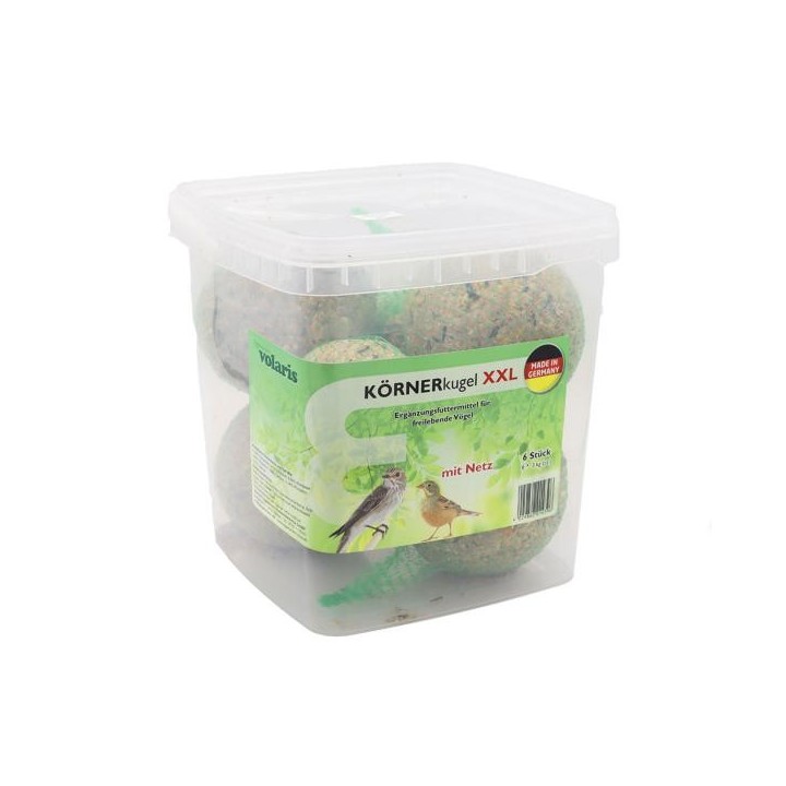 Eggersmann volaris - KÖRNERkugel XXL - riesen Meisenknödel im Netz 6 Stk.