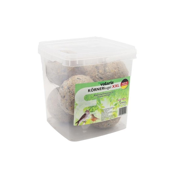 Eggersmann volaris - KÖRNERkugel XXL - riesen Meisenknödel ohne Netz 6 Stk.