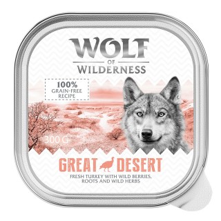 Wolf of Wilderness Adult - Single Protein 6 / 24 x 300 g Schale  - 6 x 300 g: Great Desert - Pute