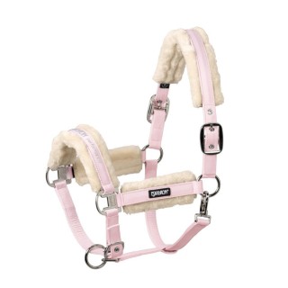 Doppel-Pin-Halfter für Pferde aus Kunstpelz Eskadron