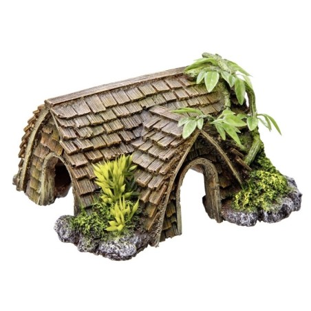 Chalet Aquarium Dekoration mit Pflanzen Nobby Pet