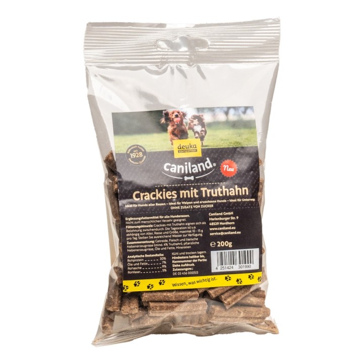 Caniland Crackies 200 g - Sparpaket: 3 x Truthahn