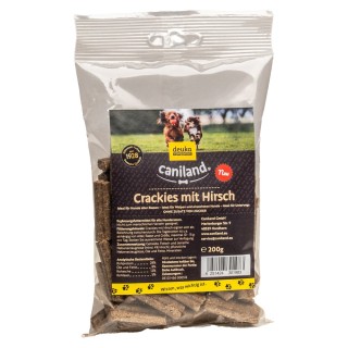 Caniland Crackies 200 g - Sparpaket: 3 x Hirsch