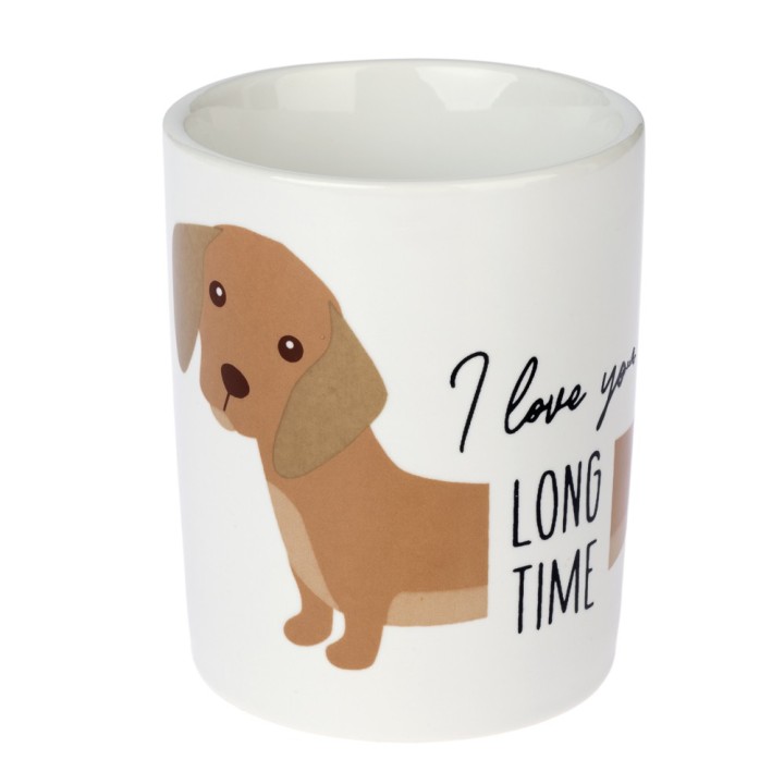 TIAKI Keramiktasse "I Love You Long Time" - Ø 9 x H 10 cm