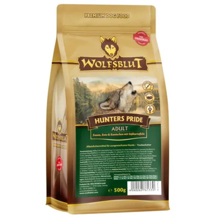 WOLFSBLUT Hundetrockenfutter Hunters Pride Fasan & Ente - 500 g