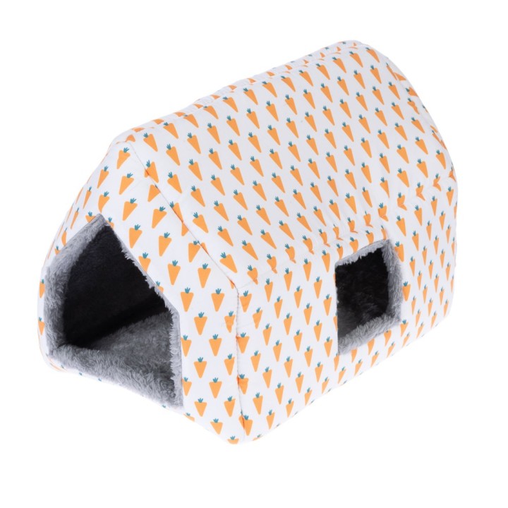 TIAKI Kuschelhöhle Karotte für Kleintiere - L 28 x B 22 x H 23 cm