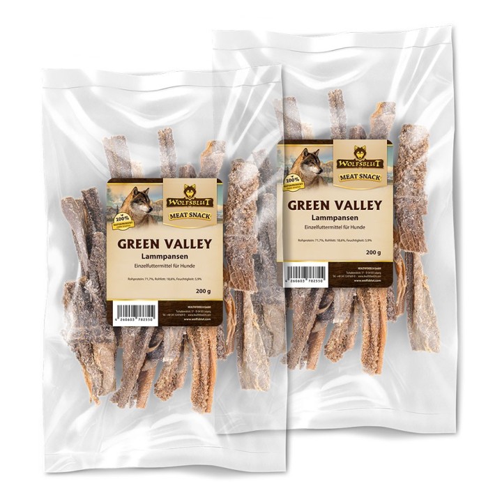 Wolfsblut | Green Valley Lammpansen | Kauartikel | 2 x 200 g