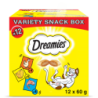 Dreamies Katzensnacks Mixbox (Huhn, Käse, Lachs) 12x60 g - 720 g