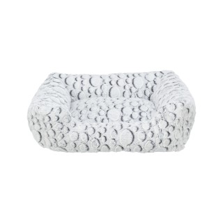Trixie Korb Mila, quadratisch - Plüsch - 100 x 70 cm - Weiß/Grau