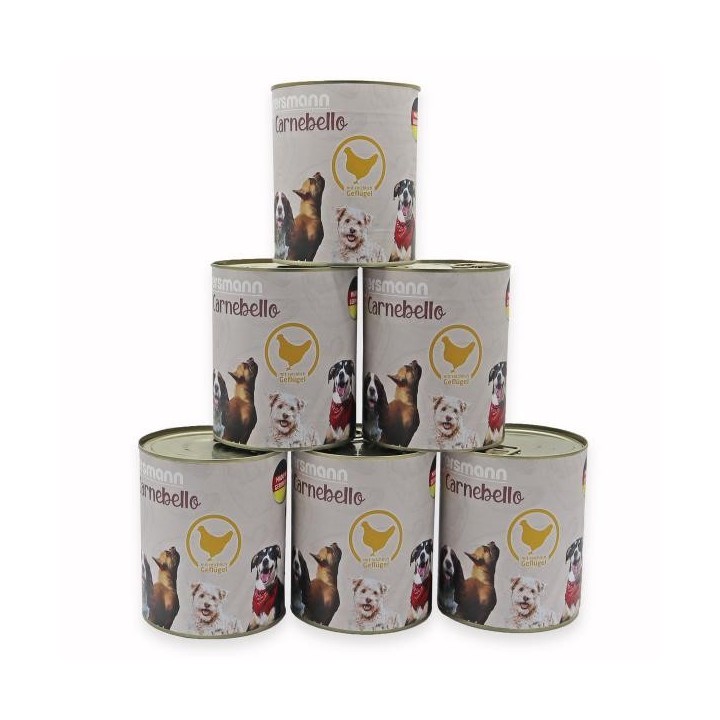 Eggersmann Carnebello - Nassfutter mit Geflügel 6 x 800g