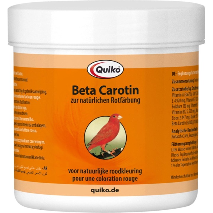 Quiko Beta Carotin für Ziervögel mit Rotfaktoren - 100 g