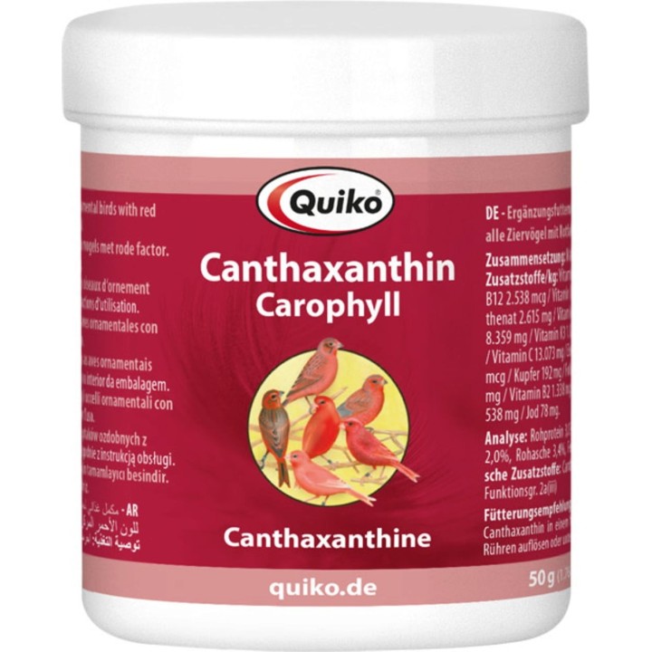 Quiko Canthaxantin für Ziervögel mit Rotfaktoren - 50 g