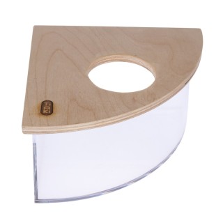 TIAKI Eck-Sandbad für Hamster und Mäuse - L 19 x B 19 x H 10,3 cm