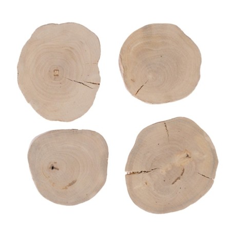 TIAKI Kaffeeholz-Knabberscheiben - 4er Set Ø 6-10 cm
