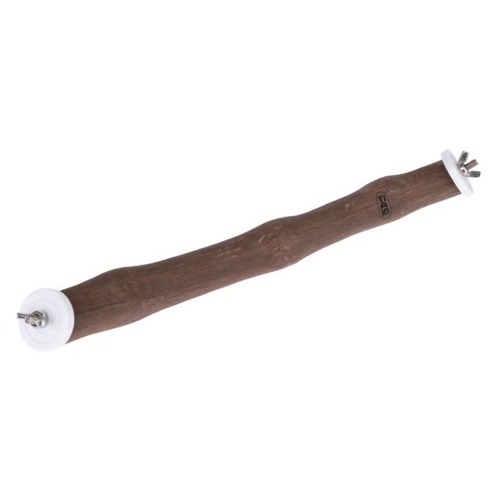 TIAKI Eck-Vogelsitzstange aus Naturholz - Größe M: L 35 x B 2,5 cm