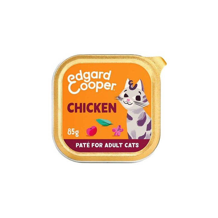Edgard & Cooper Erwachsene Katze - Huhn aus Freilandhaltung - 16 x 85 g