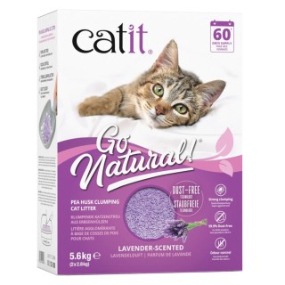 Catit Go Natural Katzenstreu mit Lavendelduft - 5,6 kg (2 x 2,8 kg)