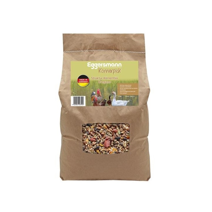 Eggersmann Körnerpick - Struktur-Körnermix Oregano 5 kg Alleinfutter für Geflügel