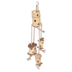 TIAKI Snack- und Kletterspielzeug aus Bambus - ca. Ø 14 x L 60 cm