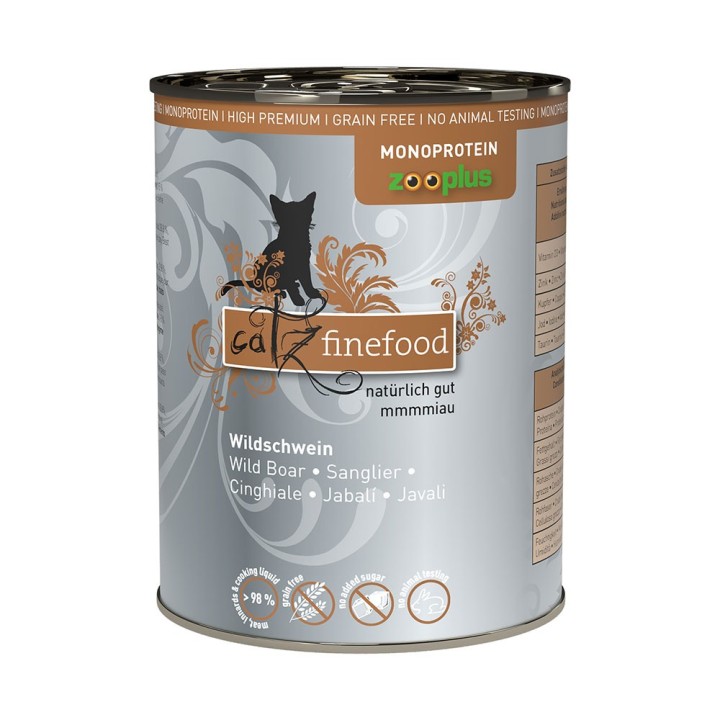 catz finefood Monoprotein zooplus 6 x 400 g - Wildschwein