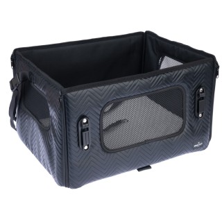 Nomad Tales Autositz für Hunde, ebony - L 47,5 x B 38 x H 27,5 cm