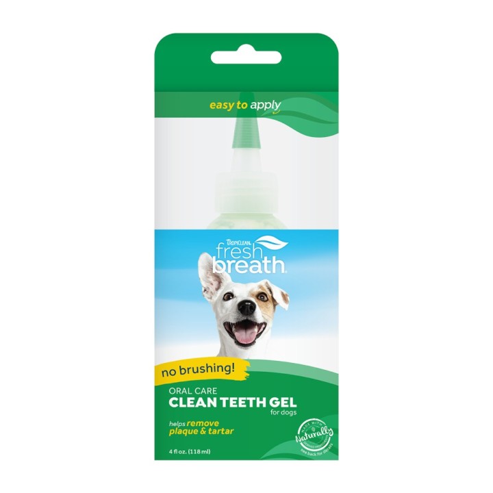 TropiClean Fresh Breath Clean Teeth Zahnpflege-Gel für Hunde - 118 ml